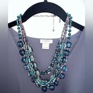 Chico's Blue Beaded Layered Necklace